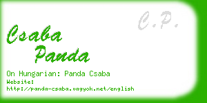 csaba panda business card